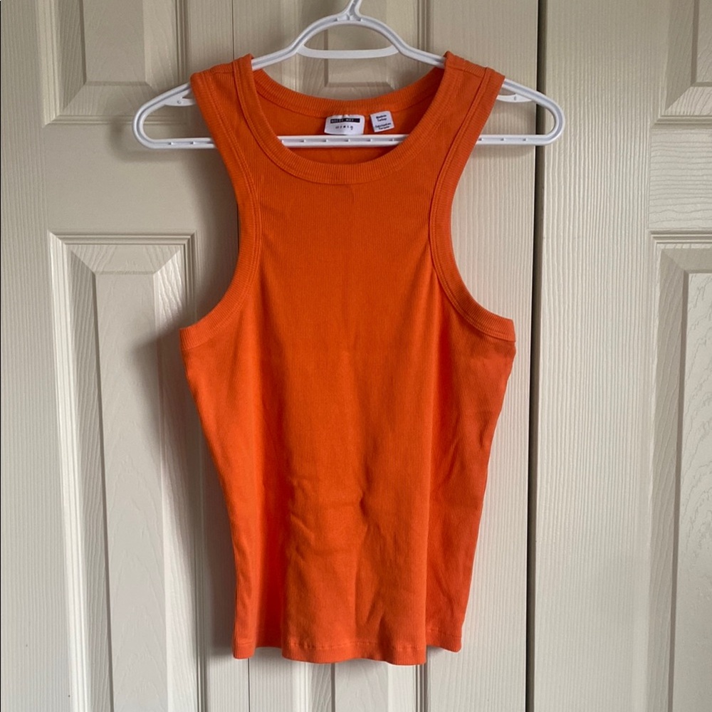 DONATED❌Noisy May Vibrant Orange Fitted Sleeveless Tank Top size M